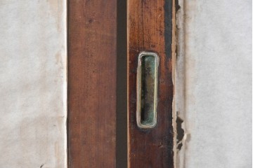 アンティーク建具　明治期　繊細な格子が美しい格子戸2枚セット　(R-086076)