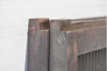 アンティーク建具　明治期　繊細な格子が美しい格子戸2枚セット　(R-086076)