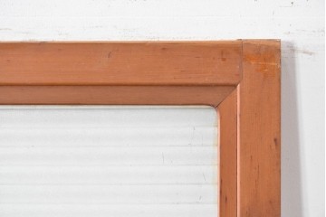 アンティーク建具　昭和初期から中期　欅(ケヤキ)材　鏡板の美しい木目が魅力のガラス戸1枚　(R-086078)