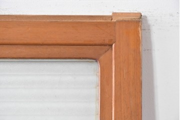 アンティーク建具　昭和初期から中期　欅(ケヤキ)材　鏡板の美しい木目が魅力のガラス戸1枚　(R-086078)
