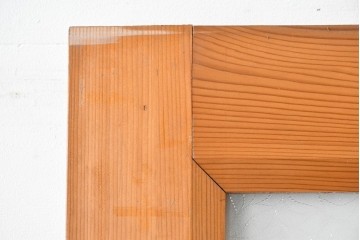 ヴィンテージ建具　昭和後期　格子と模様ガラスの組み合わせが優しい光を取り込むガラス戸1枚　(R-086079)