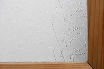 ヴィンテージ建具　昭和後期　格子と模様ガラスの組み合わせが優しい光を取り込むガラス戸1枚　(R-086079)