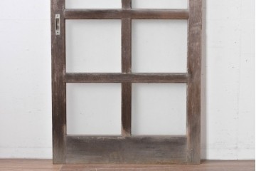 ヴィンテージ建具　昭和中期　整った格子が空間をすっきりと見せるガラス戸1枚　(R-086080)