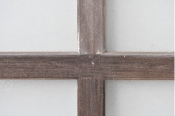 ヴィンテージ建具　昭和中期　整った格子が空間をすっきりと見せるガラス戸1枚　(R-086080)