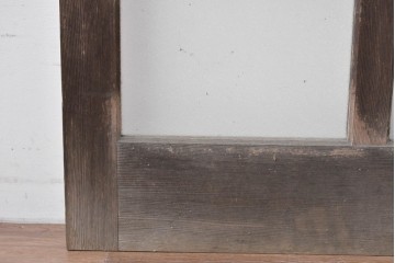 ヴィンテージ建具　昭和中期　整った格子が空間をすっきりと見せるガラス戸1枚　(R-086080)