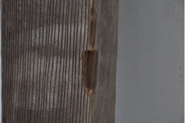 ヴィンテージ建具　昭和中期　整った格子が空間をすっきりと見せるガラス戸1枚　(R-086080)