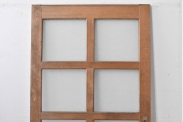 ヴィンテージ建具　昭和中期　整った格子が空間をすっきりと見せるガラス戸1枚　(R-086080)
