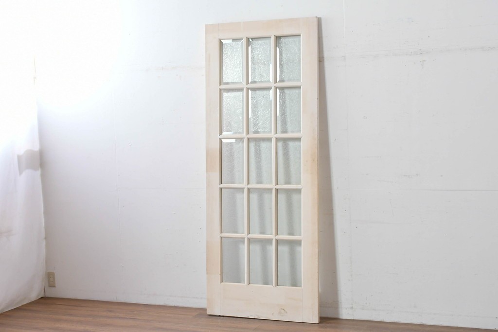 ヴィンテージ建具　昭和中期　洋風の空間にも和の空間にもなじみやすいドア1枚　(R-086081)