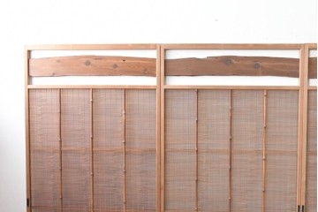 ヴィンテージ建具　昭和中期　木の表情が味わい深い夏戸4枚セット　(R-086083)