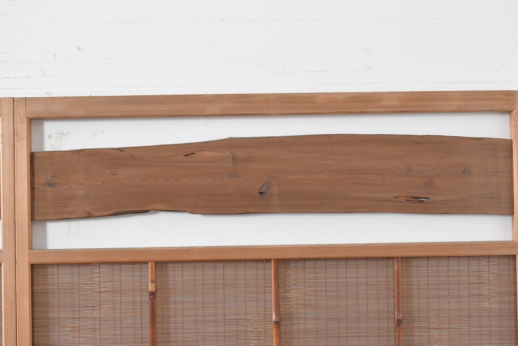 ヴィンテージ建具　昭和中期　木の表情が味わい深い夏戸4枚セット　(R-086083)