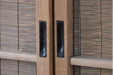 ヴィンテージ建具　昭和中期　木の表情が味わい深い夏戸4枚セット　(R-086083)
