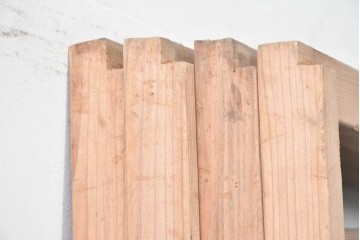 ヴィンテージ建具　昭和中期　木の表情が味わい深い夏戸4枚セット　(R-086083)