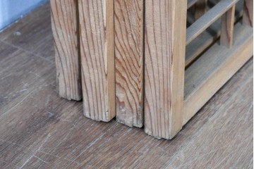 ヴィンテージ建具　昭和中期　木の表情が味わい深い夏戸4枚セット　(R-086083)