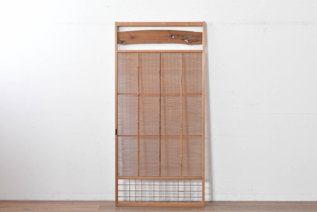 ヴィンテージ建具　昭和中期　木の表情が味わい深い夏戸1枚　(R-086084)