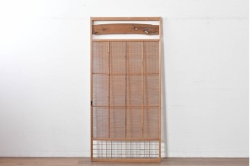 ヴィンテージ建具　昭和中期　木の表情が味わい深い夏戸1枚　(R-086084)
