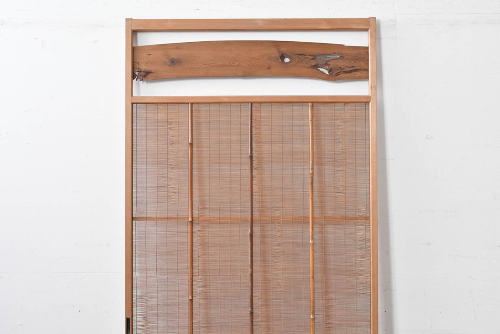 ヴィンテージ建具　昭和中期　木の表情が味わい深い夏戸1枚　(R-086084)