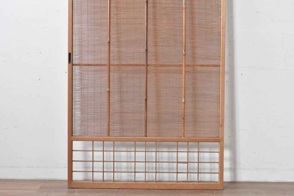 ヴィンテージ建具　昭和中期　木の表情が味わい深い夏戸1枚　(R-086084)