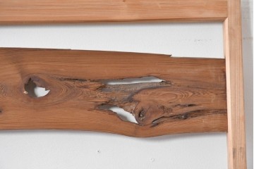 ヴィンテージ建具　昭和中期　木の表情が味わい深い夏戸1枚　(R-086084)