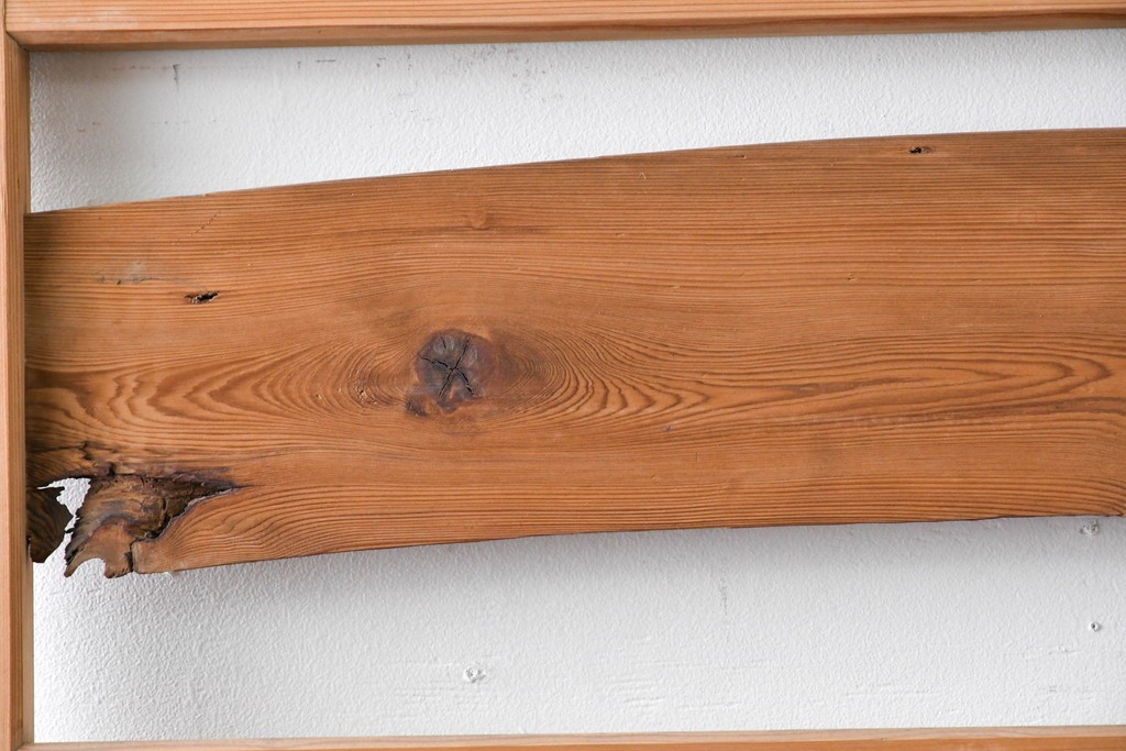 ヴィンテージ建具　昭和中期　木の表情が味わい深い夏戸1枚　(R-086084)