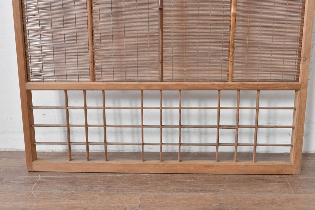 ヴィンテージ建具　昭和中期　木の表情が味わい深い夏戸1枚　(R-086084)