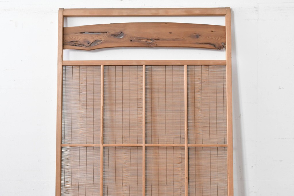 ヴィンテージ建具　昭和中期　木の表情が味わい深い夏戸1枚　(R-086084)