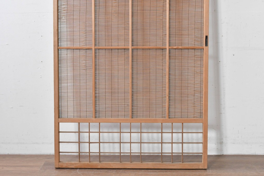 ヴィンテージ建具　昭和中期　木の表情が味わい深い夏戸1枚　(R-086084)