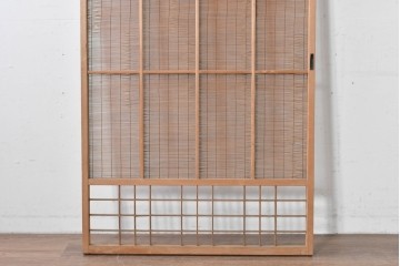 ヴィンテージ建具　昭和中期　木の表情が味わい深い夏戸1枚　(R-086084)