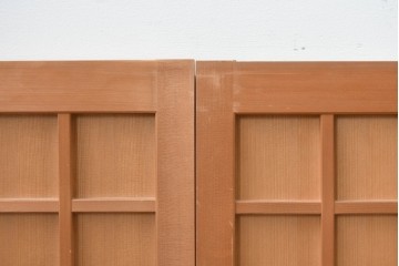 ヴィンテージ建具　昭和中期　整ったマス目格子の窓4枚セット　(R-086087)