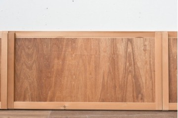 ヴィンテージ建具　昭和中期　整ったマス目格子の窓4枚セット　(R-086087)