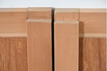 ヴィンテージ建具　昭和中期　整ったマス目格子の窓4枚セット　(R-086087)