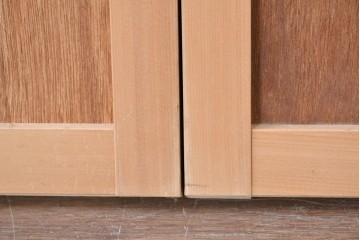 ヴィンテージ建具　昭和中期　整ったマス目格子の窓4枚セット　(R-086087)