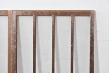 アンティーク建具　昭和初期から中期　すっきりとした縦桟が空間になじむガラス窓2枚セット　(R-086091)