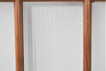アンティーク建具　昭和初期　大正ロマン　縦横に入った桟とゆらぎのあるガラスが目を惹くガラス窓4枚セット　(R-086092)