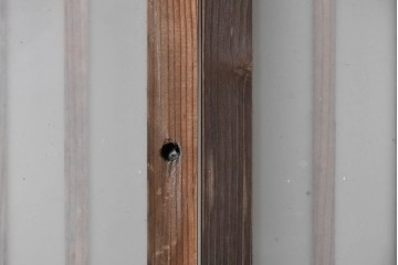 アンティーク建具　昭和初期　凝ったデザインの桟の意匠が目を引く小さな窓2枚セット　(R-086094)