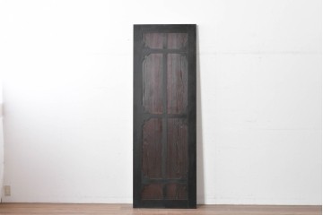 ラフジュ工房オリジナル　新品　総栗材　重厚なアイアン装飾の蔵戸風ドア1枚　(R-086099)