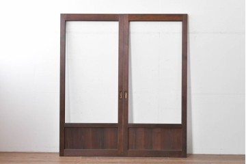 新古建具　ラフジュ工房オリジナル　背の高い大判ガラス戸2枚セット　(R-086100)