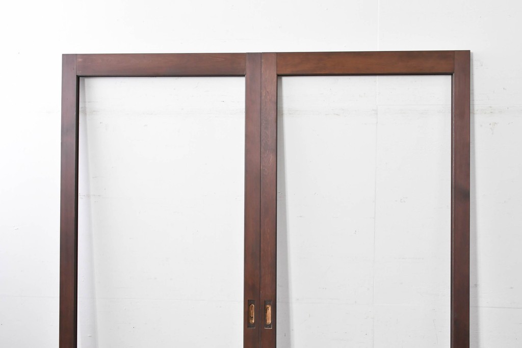 新古建具　ラフジュ工房オリジナル　背の高い大判ガラス戸2枚セット　(R-086100)