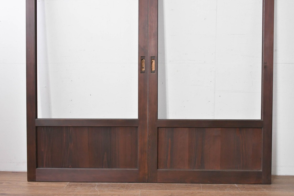 新古建具　ラフジュ工房オリジナル　背の高い大判ガラス戸2枚セット　(R-086100)