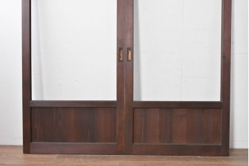 新古建具　ラフジュ工房オリジナル　背の高い大判ガラス戸2枚セット　(R-086100)