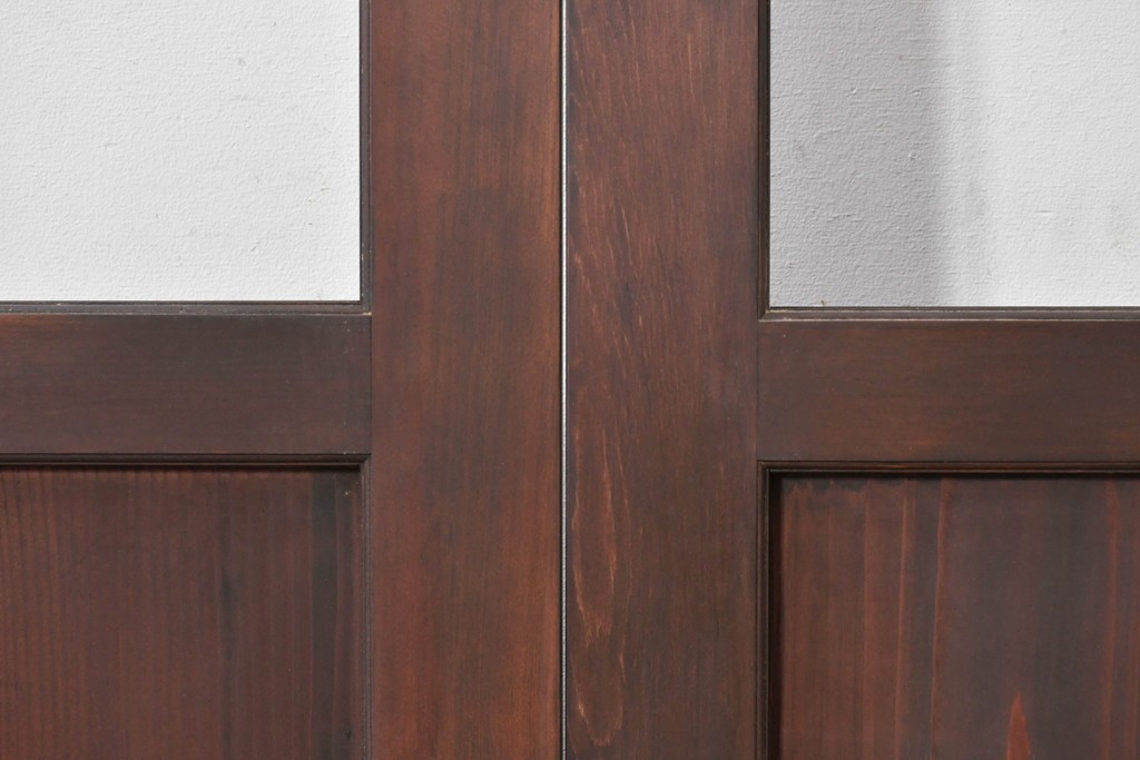 新古建具　ラフジュ工房オリジナル　背の高い大判ガラス戸2枚セット　(R-086100)