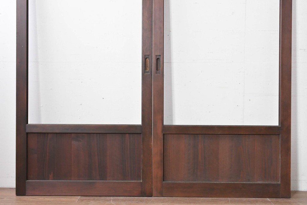 新古建具　ラフジュ工房オリジナル　背の高い大判ガラス戸2枚セット　(R-086100)