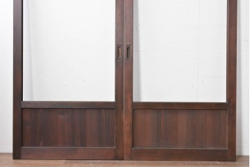 新古建具　ラフジュ工房オリジナル　背の高い大判ガラス戸2枚セット　(R-086100)