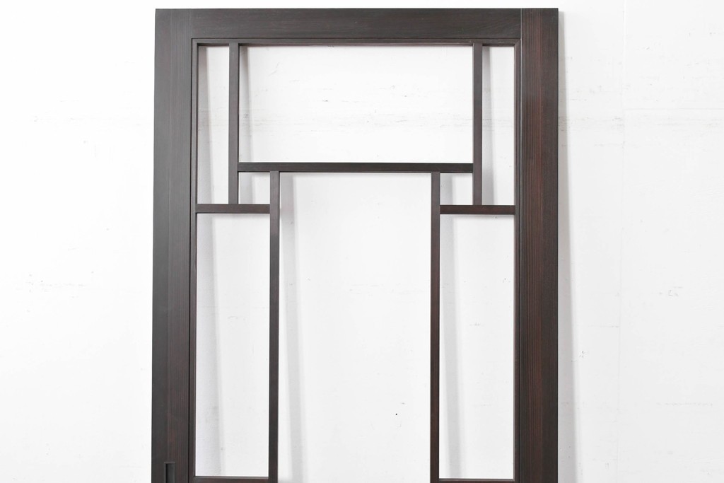 中古建具　ラフジュ工房オリジナル　杉材　大正ロマン　和洋折衷のインテリアが叶う引き戸1枚　(R-086101)