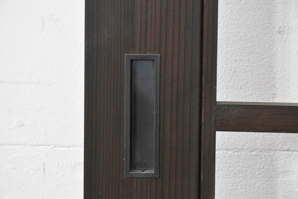 中古建具　ラフジュ工房オリジナル　杉材　大正ロマン　和洋折衷のインテリアが叶う引き戸1枚　(R-086101)