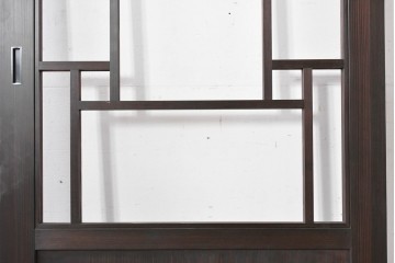 中古建具　ラフジュ工房オリジナル　杉材　大正ロマン　和洋折衷のインテリアが叶う引き戸1枚　(R-086101)