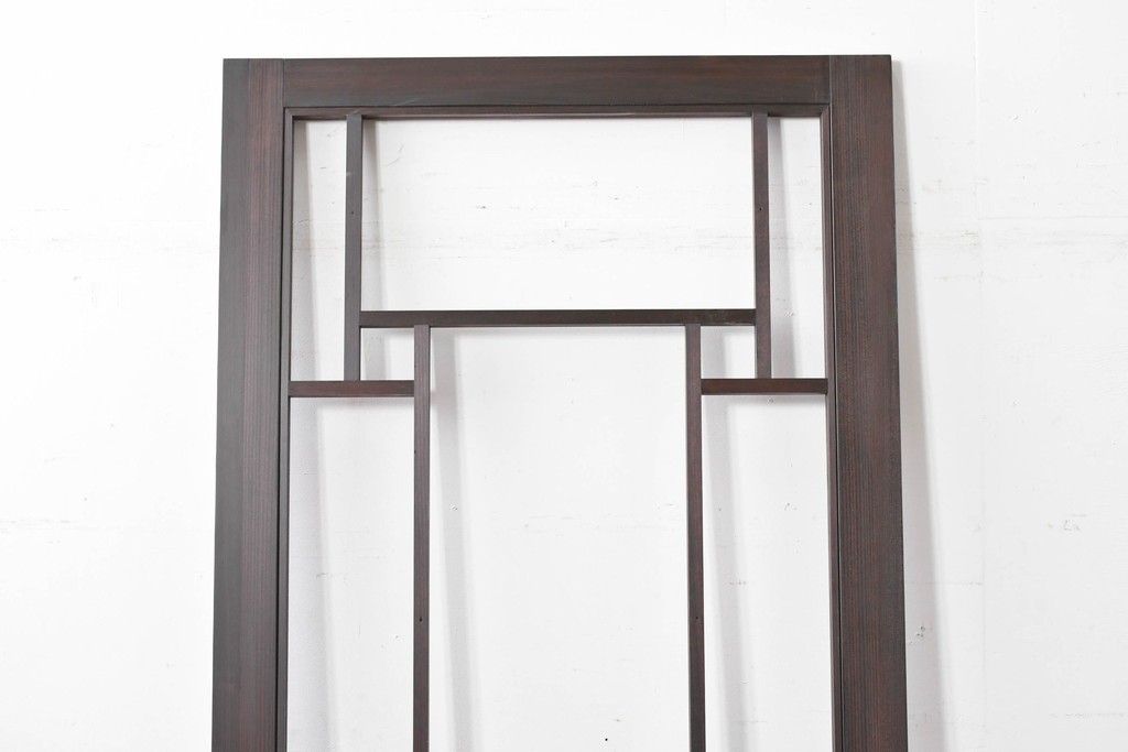 中古建具　ラフジュ工房オリジナル　杉材　大正ロマン　和洋折衷のインテリアが叶う引き戸1枚　(R-086101)