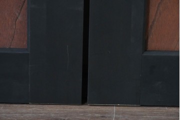 中古建具　ラフジュ工房オリジナル　欅(ケヤキ)材　突き板　美しい木目が魅力の背高帯戸3枚セット　(R-086102)