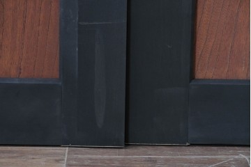 中古建具　ラフジュ工房オリジナル　欅(ケヤキ)材　突き板　美しい木目が魅力の背高帯戸3枚セット　(R-086102)