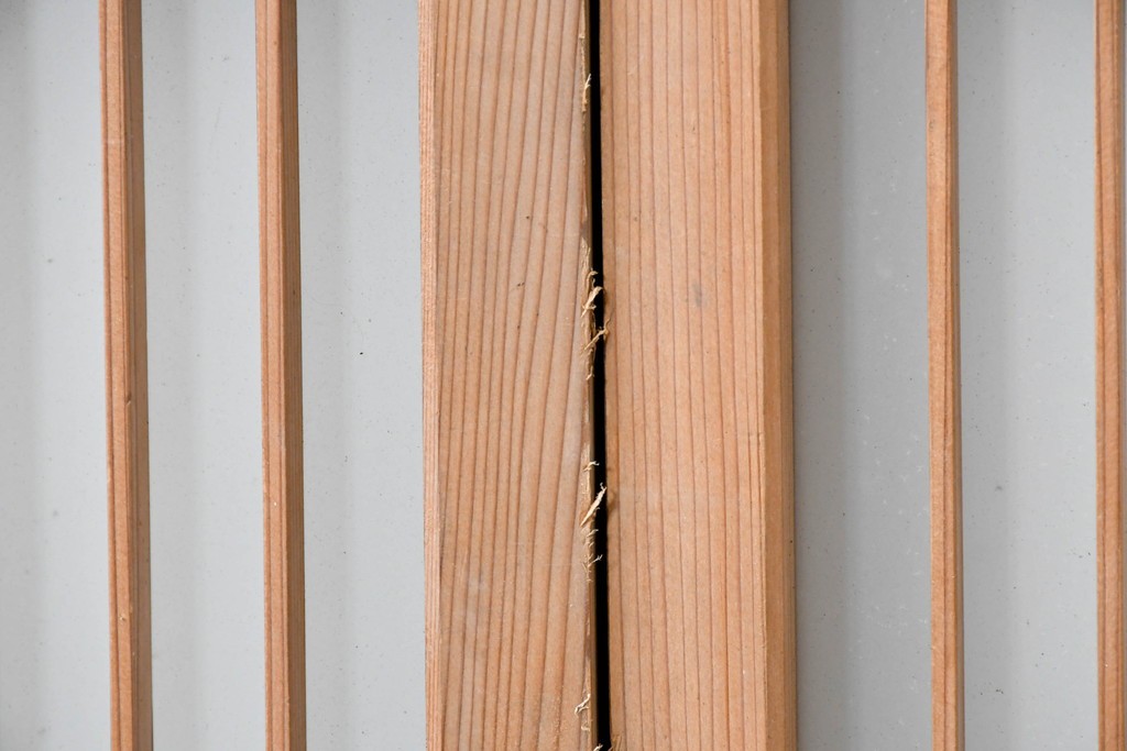 アンティーク建具　昭和初期　組子細工が美しい片面ガラス入りの書院戸4枚セット　(R-086103)