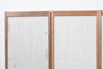 アンティーク建具　昭和初期　片面障子の繊細な組子入り書院戸4枚セット　(R-086104)